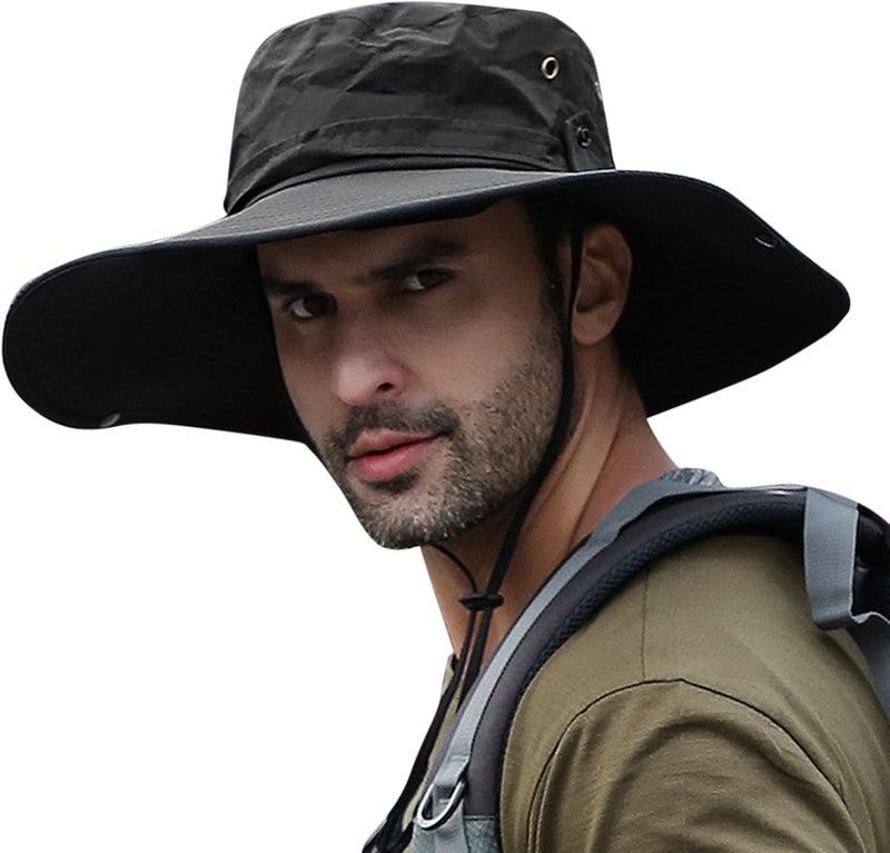 Eacam Sun Hat for Men&Women - Eacam Waterproof 12CM Wide Birm Bucket Hat UV Protection Boonie Hat for Fishing Hiking - Image 1