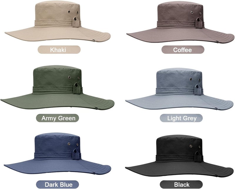 Eacam Sun Hat for Men&Women - Eacam Waterproof 12CM Wide Birm Bucket Hat UV Protection Boonie Hat for Fishing Hiking - Image 3