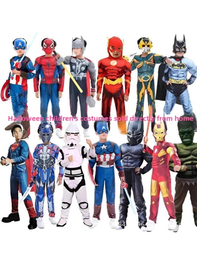 Halloween Costume for Baby and Kid Venom muscle suit + hood Size:XS Pretend Play Suit Halloween Dress up Party costume for girls and boys - Image 2