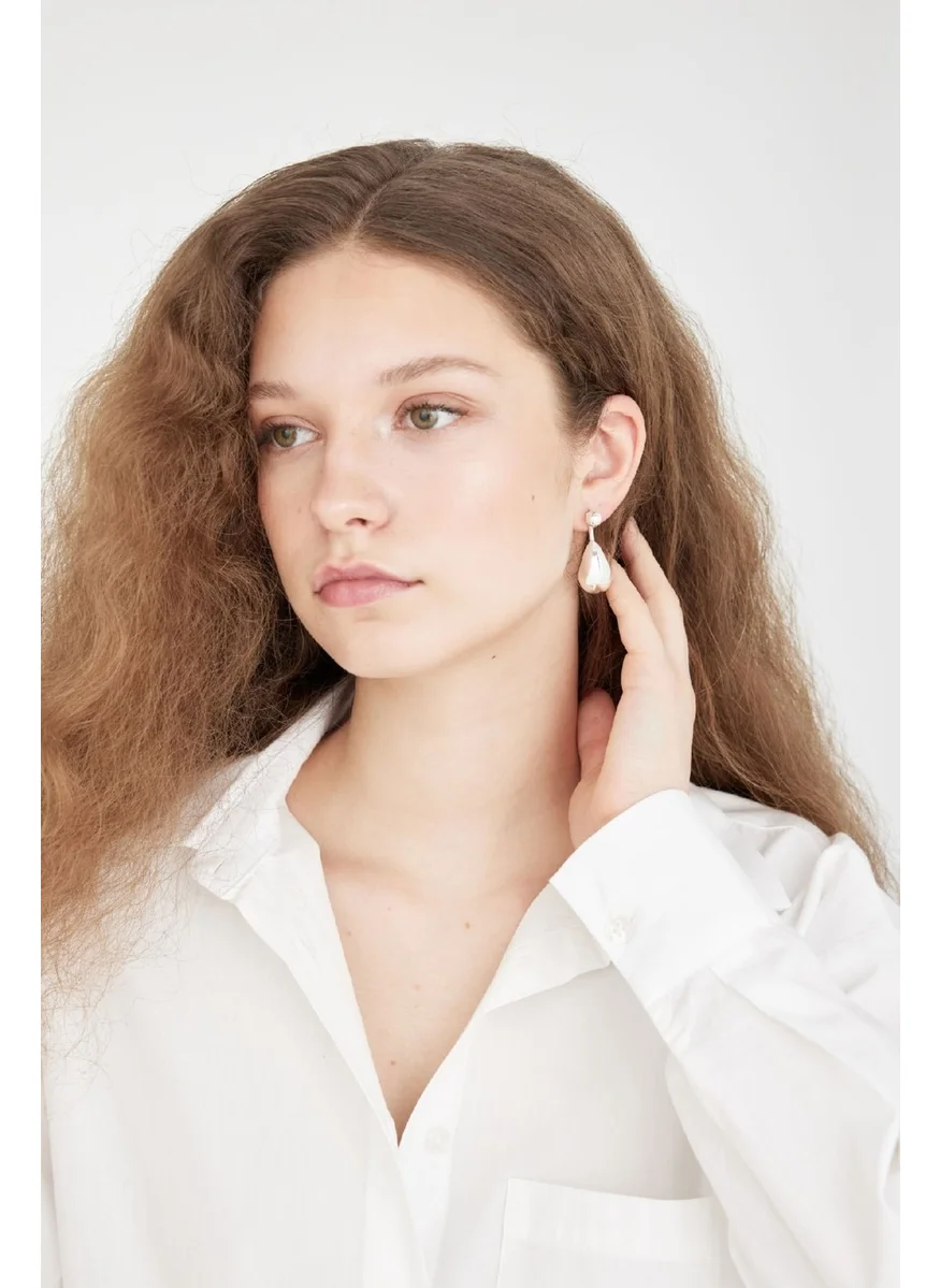 DeFacto Women's Silver Earrings C7108AXNS
