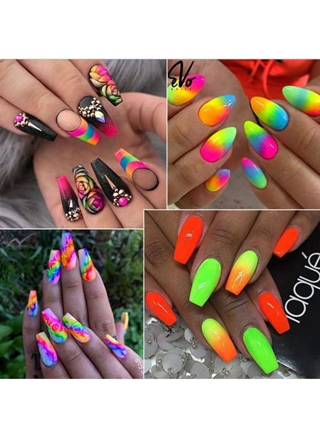 MAJOR DIJIT Neon Phosphor Pigment Powder Set Fluorescent Nail Glitter Eye Powder Manicure Decoration Nail Art Dust Pigment Paillettes (C)  - Image 4