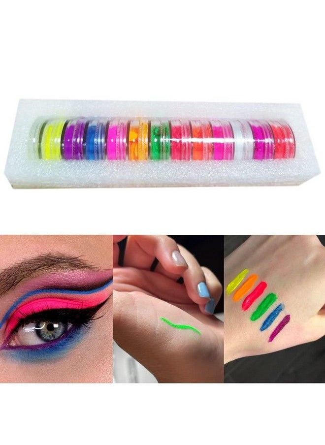MAJOR DIJIT Neon Phosphor Pigment Powder Set Fluorescent Nail Glitter Eye Powder Manicure Decoration Nail Art Dust Pigment Paillettes (C)  - Image 3