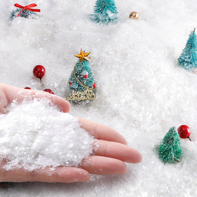 Shupakul 20Oz/570G Christmas Fake Snow Decoration- White Twinkles Artificial Flake Fake Snow Powder Filler- Sparkling Artificial Snow For Christmas Village Decoration Diy Crafts - Image 1