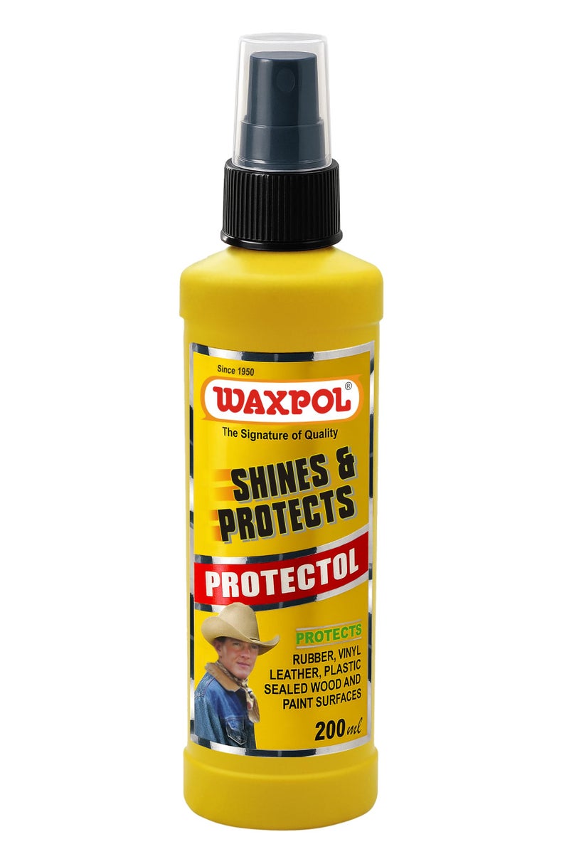 Waxpol Protectol Multipurpose Car & Bike Liquid Polish 200 Ml– High Gloss Shine & Protection for Car, Motorbike, Scooter, Household, Office Furniture (Interior & Exterior Use) - Image 1