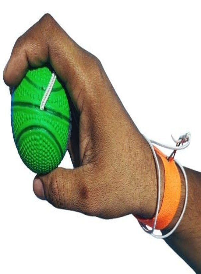 ZOKCY 2 in 1 (1 Rainbow Magic Spring Toy + 1 Rubber Bouncing Return Ball) for Kids/Rainbow Spring Fun Activity Stress Relief/Rubber Bouncing Stress Relief Bounce Return Ball with Elastic Wrist Band - Image 3