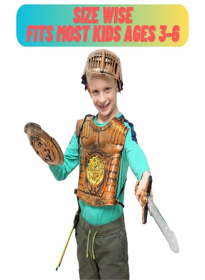 Sensory4u مجموعة ألعاب المحارب غلادياتور SENSORY4U - مجموعة من 7 قطع من السيوف والدروع والقوس والسهم للعب التخيلي للأطفال - Image 3