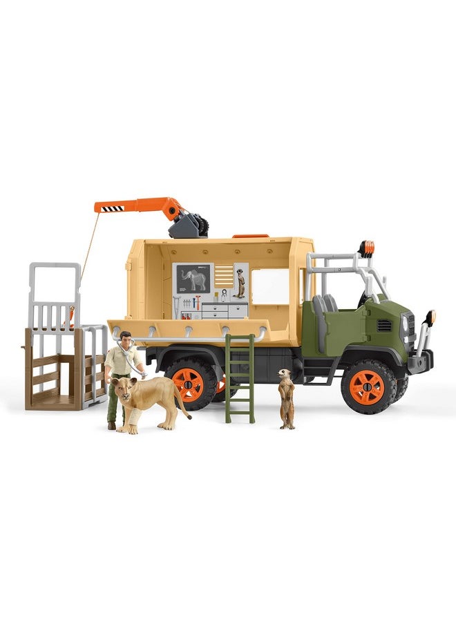 Schleich Wild Life 10Piece Animal Rescue Toy Truck With Ranger And Animals Playset For Kids Ages 38  - Image 2