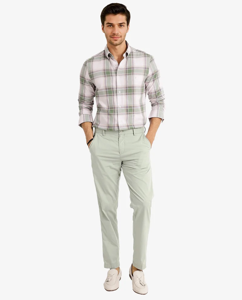 Rare Rabbit Men's Matt Oxford Check Cotton Shirt