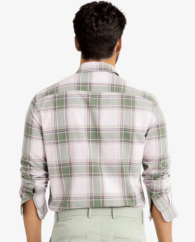 Rare Rabbit Men's Matt Oxford Check Cotton Shirt