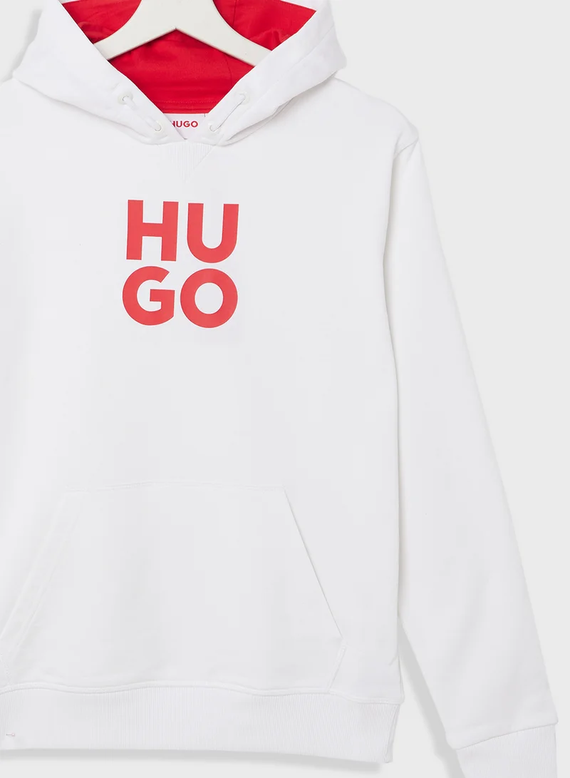 هوجو Kids Logo Hoodie