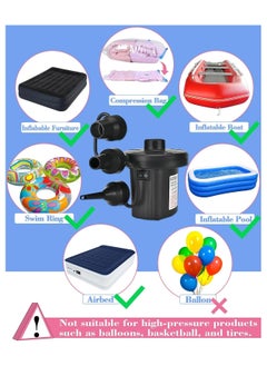 Shopit Electric Air Pump With Different Air Filling Nozzles Black  - Image 2