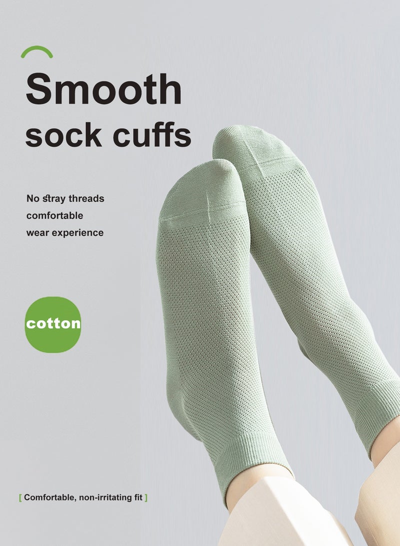 infino جوارب نسائية قطنية 95% قابلة للتنفس بشبكة - 8 أزواج - مضادة للبكتيريا ومقاومة للروائح مع طرف سلس ومرونة عالية - Image 4