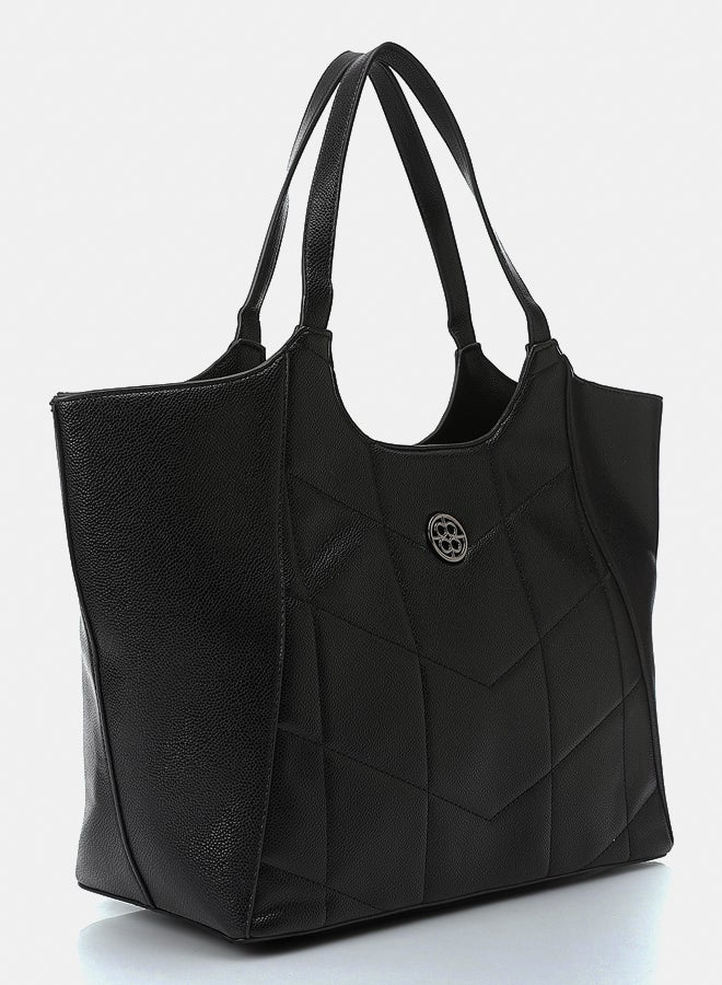 DejaVu Self Pattenerned Leather Shoulder Bag - Image 2