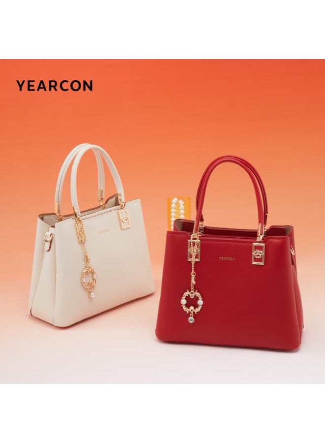 YEARCON Yierkang Birthday Gift Large Capacity Tote Bag Soft Surface Mom Bag Wedding Bag Ladies Handbag S2w28094-956 Wine Red - Image 2