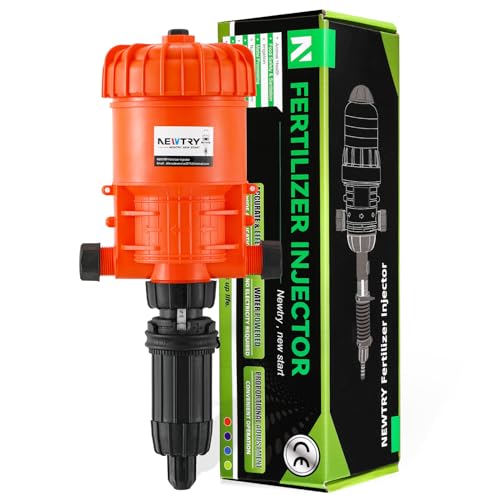 NEWTRY 1:500-1:50 Fertilizer Injector for Drip Irrigation, 0.2%-2% Dosing Pump, for Garden, Greenhouse, Livestock, Agriculture, Nutrient Delivery System - Image 1