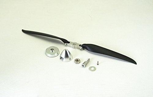 Viloga RC Plane Folding Propeller 12×6 inch w/Spinner Size D38×H34mm, and Motor Shaft Diameter φ4.0 with CNC Aluminum Alloy Spinner (12×6, Shaft Φ4.0) - Image 4