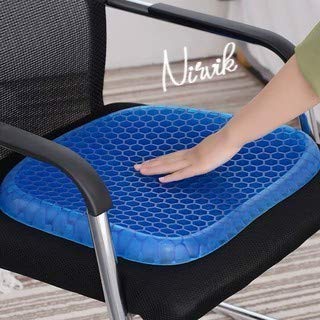 Nirvik Memory Foam Seat Cushion Pad Medium Blue 1 Cushions 1 Cover Pack of 1 - Image 2