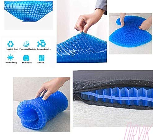 Nirvik Memory Foam Seat Cushion Pad Medium Blue 1 Cushions 1 Cover Pack of 1 - Image 4