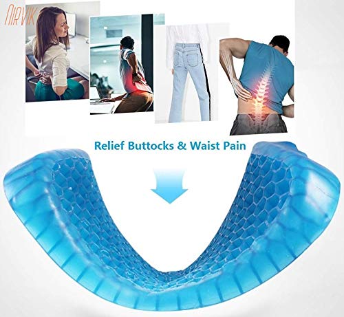 Nirvik Memory Foam Seat Cushion Pad Medium Blue 1 Cushions 1 Cover Pack of 1 - Image 5