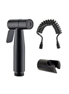Zibuyu ZIBUYU® Jet Spray for Toilet, Handheld Toilet Jet Spray Stainless Steel Easy Grip, Leak Proof, Bathroom Shower Head with Hose Bidet Toilet Sprayer Faucet Toilet Bidet - Black  - Image 1