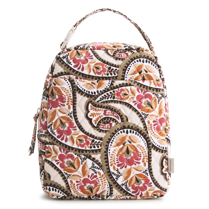 Vera Bradley Premium Cotton Large Lunch Bag, Blooming Paisley, One Size - Image 4