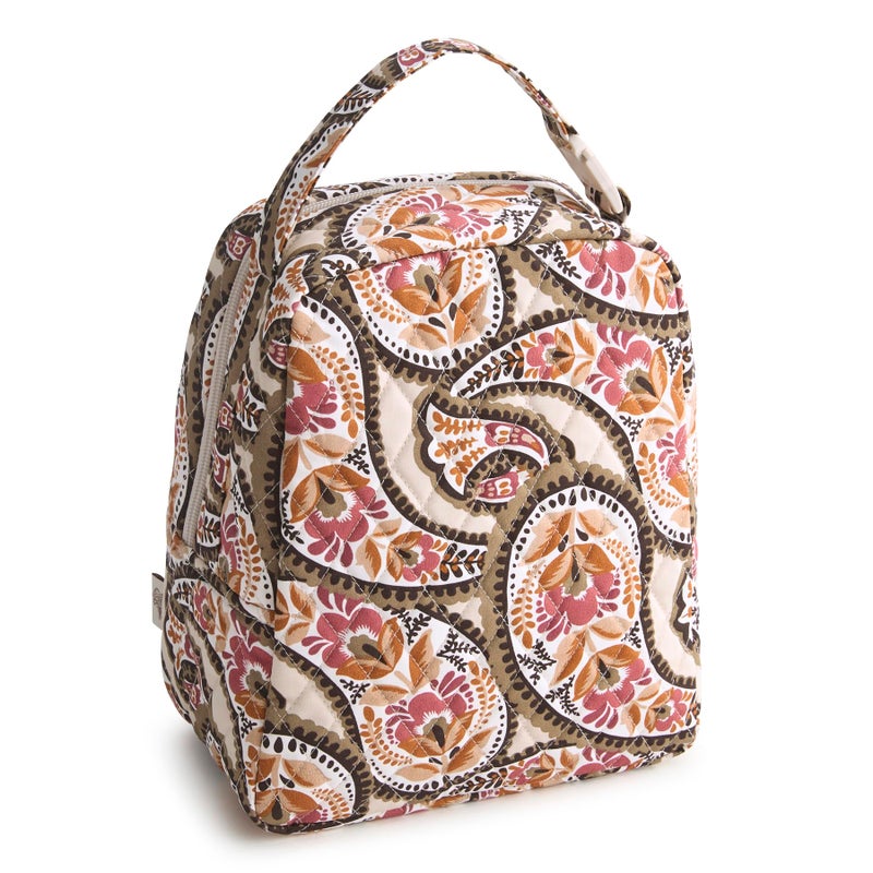 Vera Bradley Premium Cotton Large Lunch Bag, Blooming Paisley, One Size - Image 2