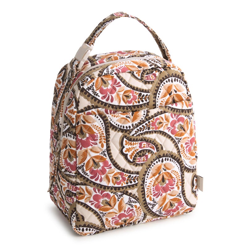 Vera Bradley Premium Cotton Large Lunch Bag, Blooming Paisley, One Size - Image 1