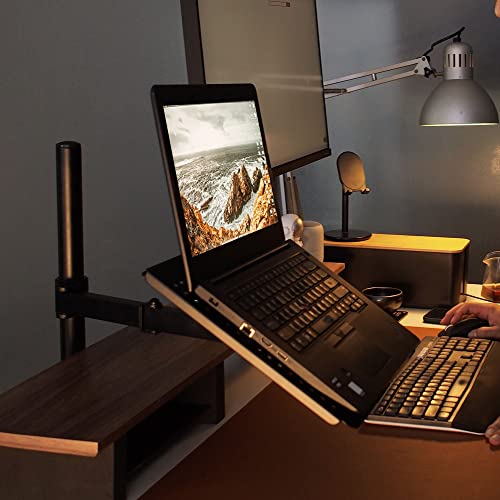 Gadget Wagon Laptop Desk Arm with Clamp and Grommet, Swivel and Tilt Function (Arm with Laptop Tray) - Image 4
