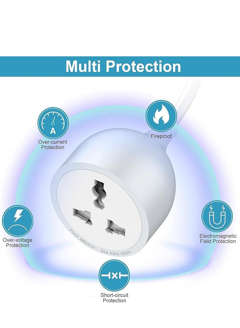 Broadonyx Extra‑Long 5m Extension Cord | 2500W Single Socket, 10A UK Plug | Easy Power for Hard‑to‑Reach Areas - Image 3