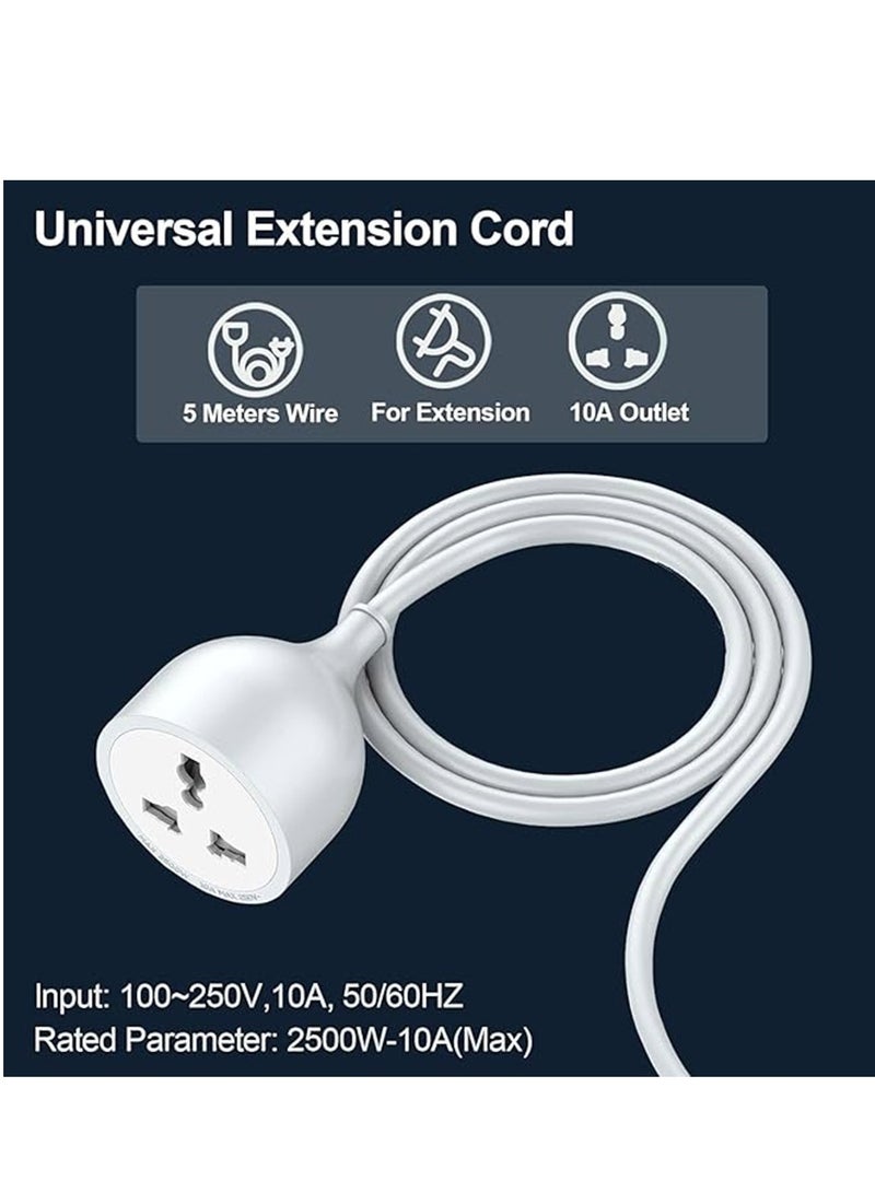 Broadonyx Extra‑Long 5m Extension Cord | 2500W Single Socket, 10A UK Plug | Easy Power for Hard‑to‑Reach Areas - Image 4