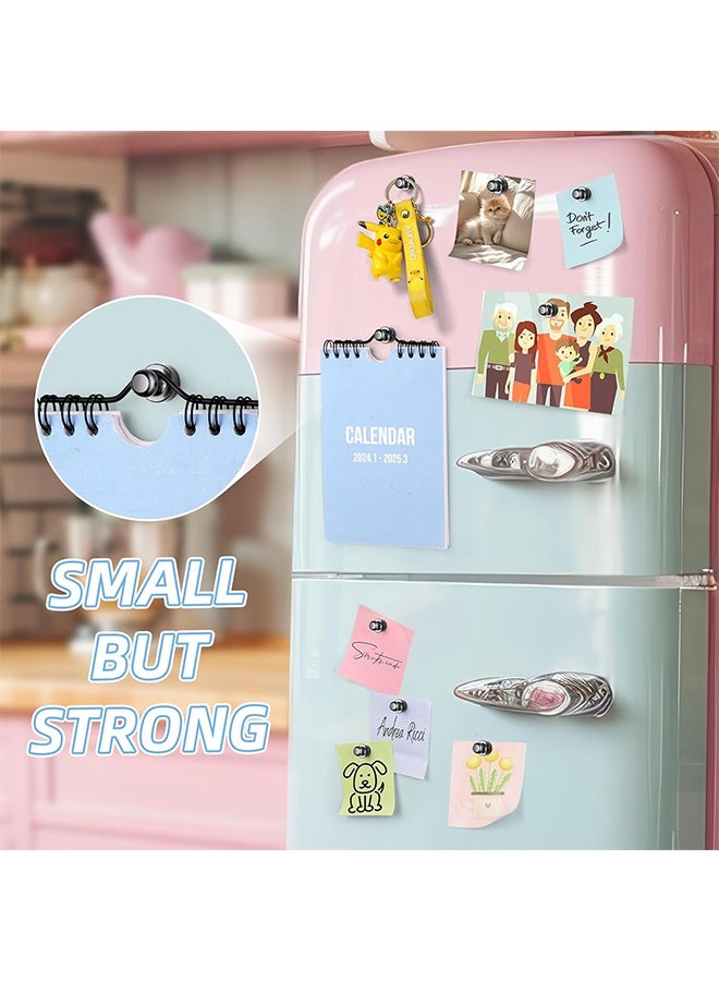 20 قطعة من مغناطيس الثلاجة القوي، مغناطيس ثلاجة أسود، دبابيس دفع مغناطيسية، مغناطيس قوي للسبورة البيضاء للخزانة، الخريطة، المطبخ، المكتب، المدرسة، البالغين - Image 3