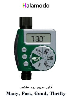 Single Outlet Programmable Hose Faucet Timer Green Grey 6.7 x 3.1 x 10.2inch