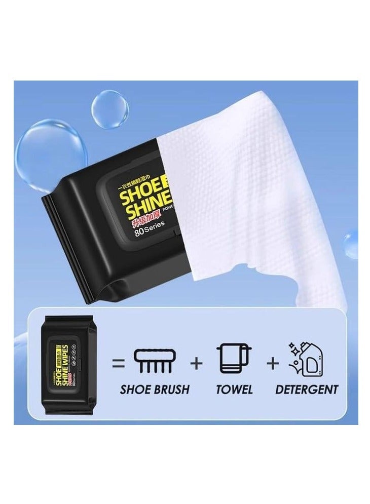 مناديل مبللة لتنظيف الاحذية عبوة واحدة - ٨٠ منديل ، وايبس لتنظيف الاحذية الرياضية، منظف لازالة الاوساخ - Image 3