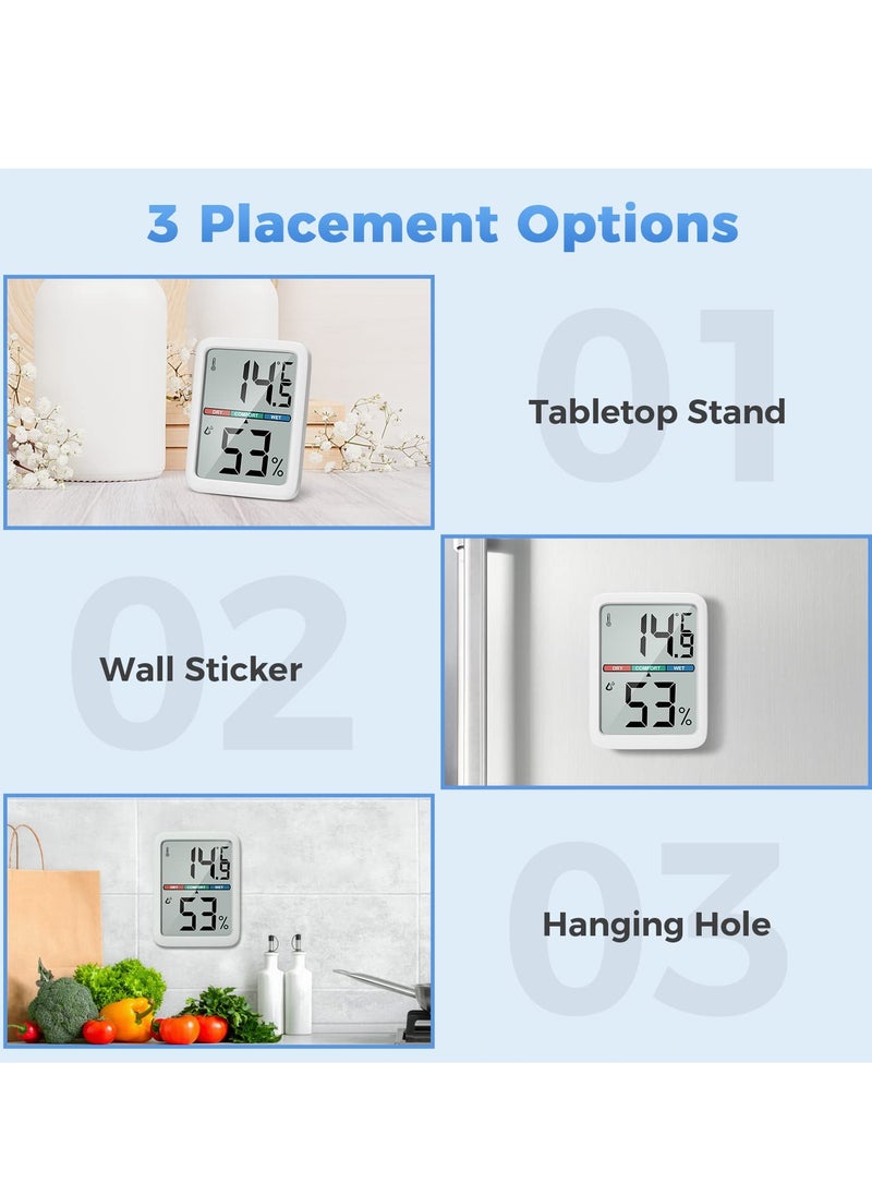 SYOSI - Digital Thermometer Hygrometer, LCD Screen Room Thermometer, Thermometer Hygrometer Indoor with High Accuracy, Suitable for Greenhouse, Home and Office Measuring Devices - Image 1