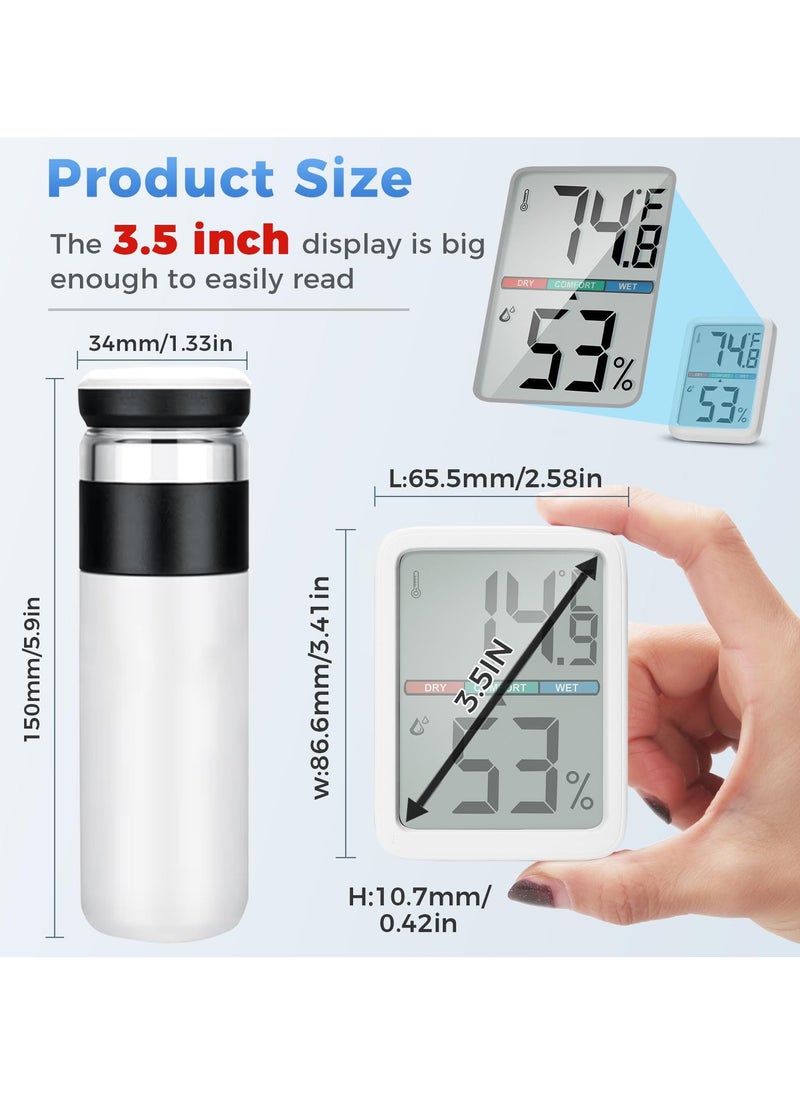 SYOSI - Digital Thermometer Hygrometer, LCD Screen Room Thermometer, Thermometer Hygrometer Indoor with High Accuracy, Suitable for Greenhouse, Home and Office Measuring Devices - Image 1