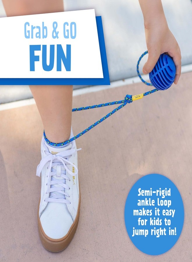 Just Jump It قفز فقط - كرة قفز كاحل أصلية ريترو للتمارين والرشاقة للأعمار من 4 سنوات وما فوق - زرقاء - Image 4