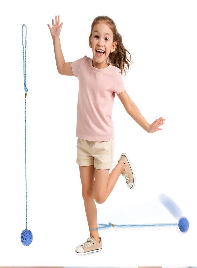 Just Jump It قفز فقط - كرة قفز كاحل أصلية ريترو للتمارين والرشاقة للأعمار من 4 سنوات وما فوق - زرقاء - Image 1