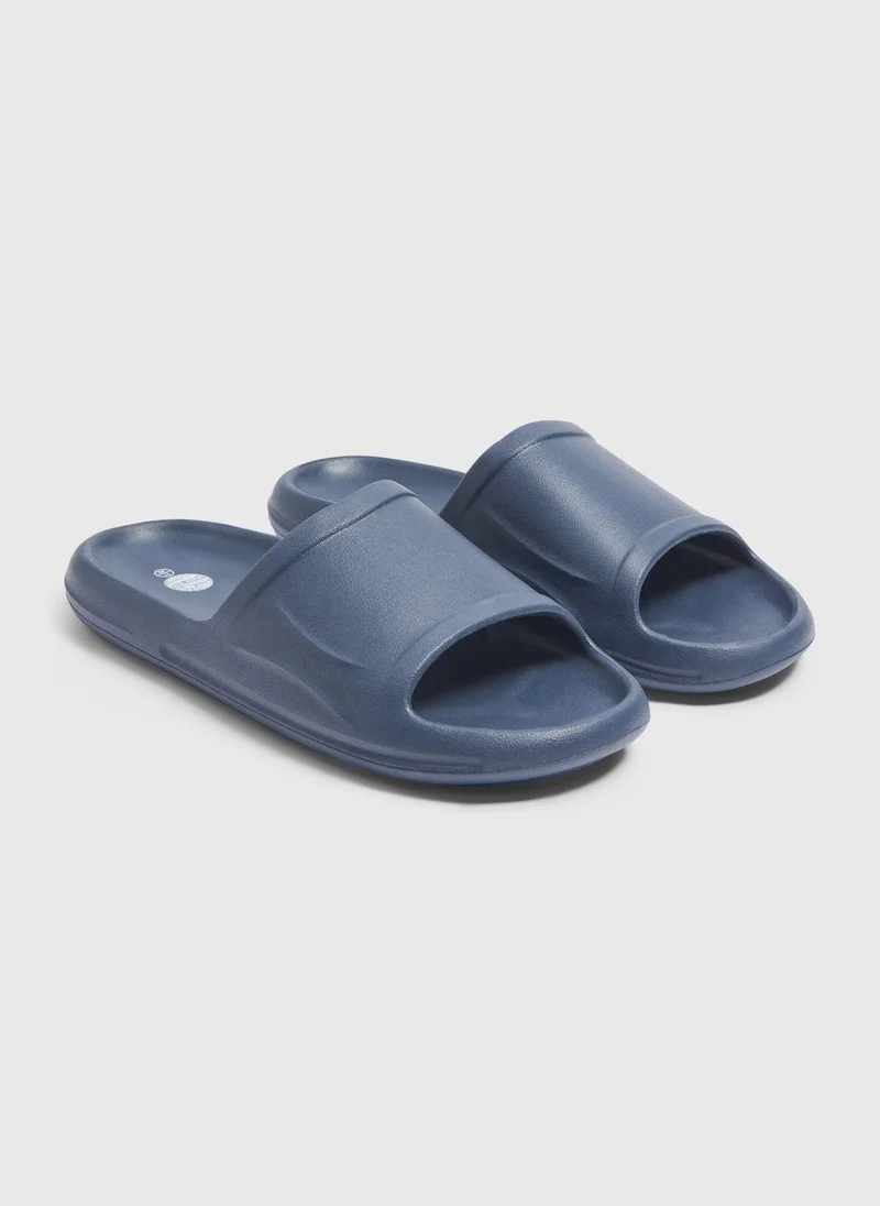 Matalan Navy Blue Sliders