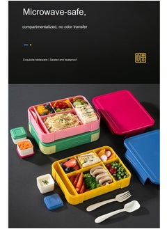 Bento Lunch Box for Kids Adults, 6 Compartments  Food Container Ideal Portion Sizes Leak-Proof Bento box for Kids ,With cutlery sauce box,microwave heating Safe, Food-Safe Materials 1330ml - pzsku/Z78020D0E4781A54A9DC0Z/45/_/1724145542/8b6be696-9ad1-4a44-a0ad-c5767966ff57