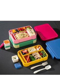 Bento Lunch Box for Kids Adults, 6 Compartments  Food Container Ideal Portion Sizes Leak-Proof Bento box for Kids ,With cutlery sauce box,microwave heating Safe, Food-Safe Materials 1330ml - pzsku/Z78020D0E4781A54A9DC0Z/45/_/1724145547/537c409a-7d57-4ccc-9ee6-29a7bc1360f9