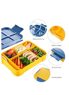 Bento Lunch Box for Kids Adults, 6 Compartments  Food Container Ideal Portion Sizes Leak-Proof Bento box for Kids ,With cutlery sauce box,microwave heating Safe, Food-Safe Materials 1330ml - pzsku/Z78020D0E4781A54A9DC0Z/45/_/1724145551/7633e3de-912c-4df9-a7ad-3c96eb0700d3