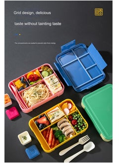 Bento Lunch Box for Kids Adults, 6 Compartments  Food Container Ideal Portion Sizes Leak-Proof Bento box for Kids ,With cutlery sauce box,microwave heating Safe, Food-Safe Materials 1330ml - pzsku/Z78020D0E4781A54A9DC0Z/45/_/1724145556/d810a591-b68d-4a60-9d7f-1e00e85540fb