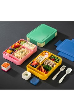 Bento Lunch Box for Kids Adults, 6 Compartments  Food Container Ideal Portion Sizes Leak-Proof Bento box for Kids ,With cutlery sauce box,microwave heating Safe, Food-Safe Materials 1330ml - pzsku/Z78020D0E4781A54A9DC0Z/45/_/1724145557/1c5ebbb4-b1e1-4f26-9f67-c3c25e841fa5