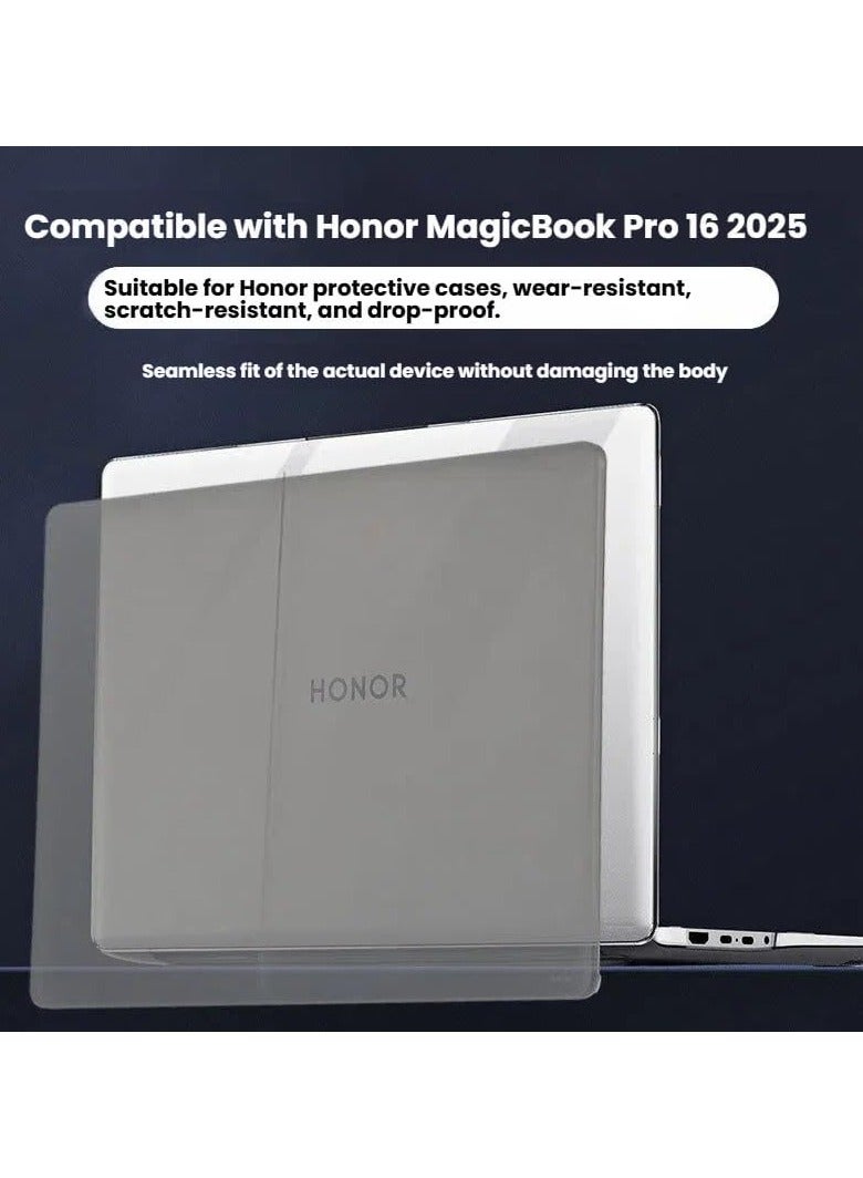 عام حافظة واقية متوافقة مع الكمبيوتر المحمول Honor MagicBook Pro 16 2025 مقاس 16 بوصة - غطاء شفاف غير لامع مع خاصية تبديد الحرارة وحماية من الصدمات - Image 2