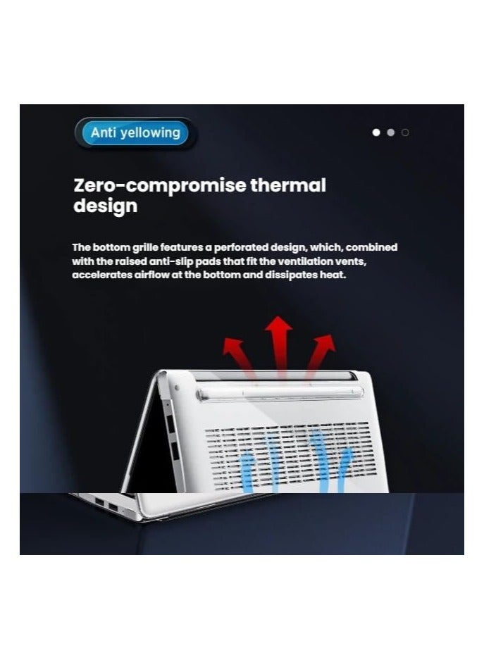 عام حافظة واقية متوافقة مع الكمبيوتر المحمول Honor MagicBook Pro 16 2025 مقاس 16 بوصة - غطاء شفاف غير لامع مع خاصية تبديد الحرارة وحماية من الصدمات - Image 4