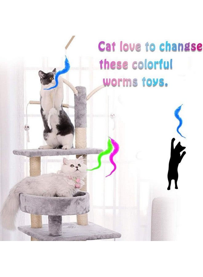 HICOBER Magic Tricks Kit Set Worm Toys, Fuzzy Worms on a String with Invisible String Wiggly Twisty Carnival Party Favors for Kids, Cat, Caterpillar Soft Toy for Party Supplies, Mixed Fuzzy Worms