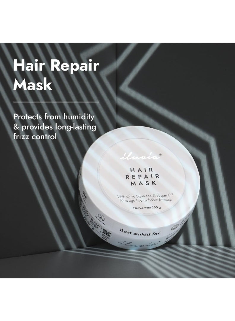 إلوفيا قناع إصلاح الشعر المقاوم للرطوبة والمضاد للتجعد، يعيد للشعر توازن رطوبة الشعر، ويصلح الشعر الجاف والمتقصف والمعالج كيميائياً، 200 جرام - طازج - Image 2