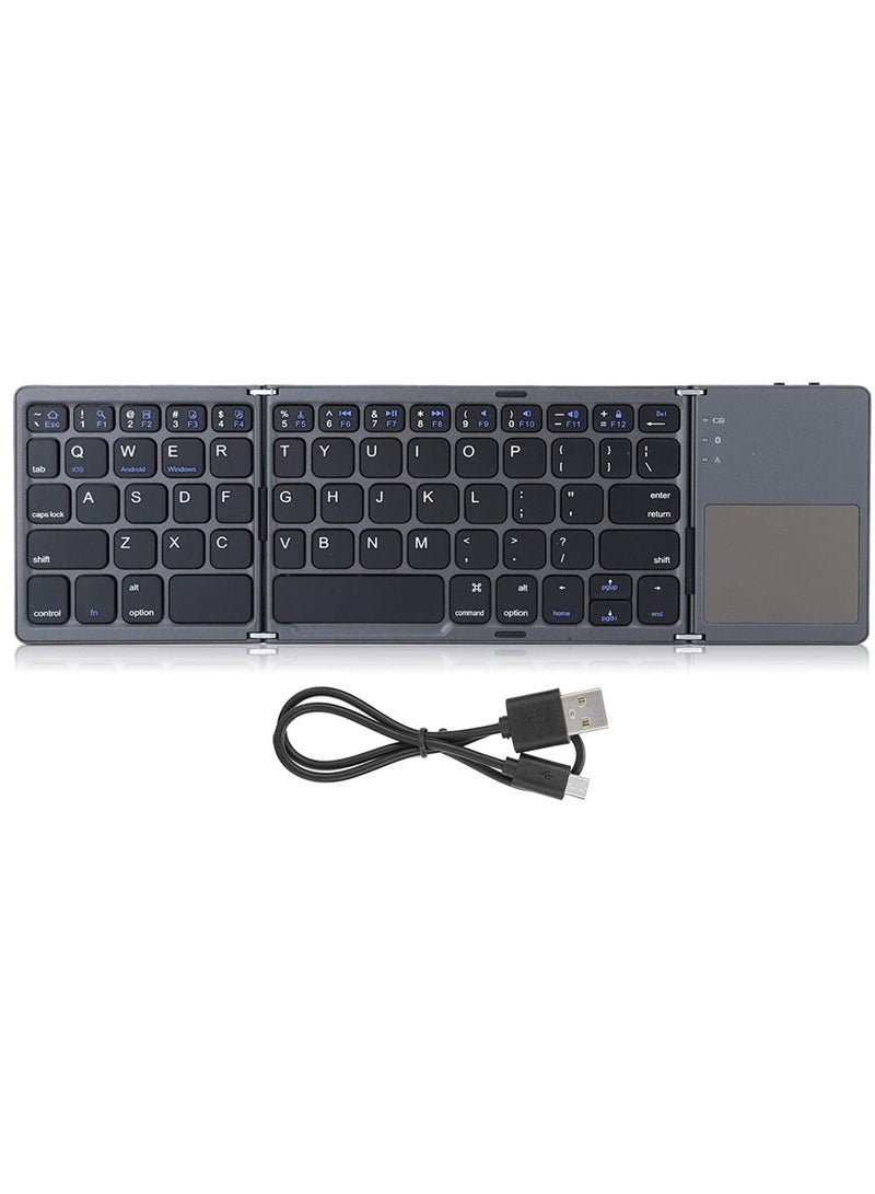 ELTRAZONE - Portable Usb Charging Wireless Foldable Keyboard, 560 Hours Standby Time Foldable Keyboard, Lightweight for Travel, Business Trip Home, Office - Image 1