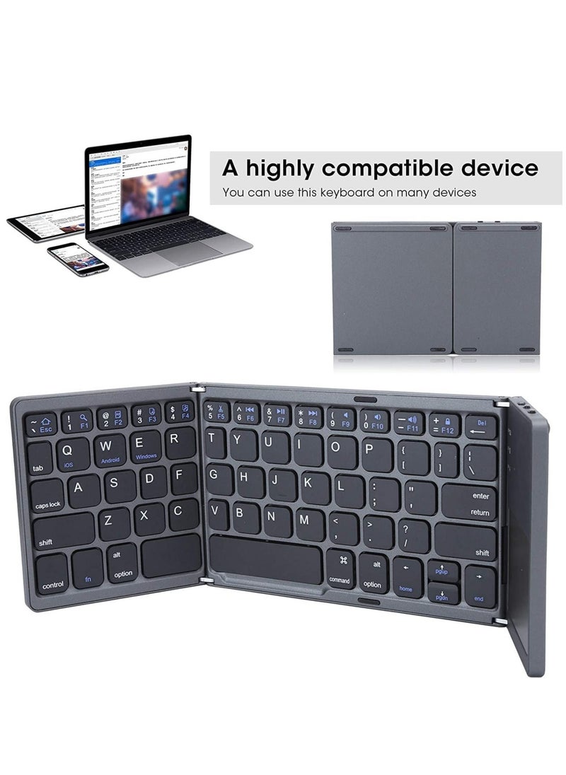 ELTRAZONE - Portable Usb Charging Wireless Foldable Keyboard, 560 Hours Standby Time Foldable Keyboard, Lightweight for Travel, Business Trip Home, Office - Image 1