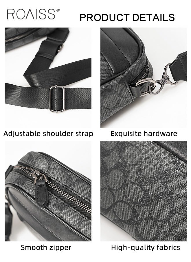 Plaid Pattern PU Leather Crossbody Bag for Men 5 Pockets Adjustable Strap Waterproof Large Capacity Shoulder Bag Mens Business Commuting Leisure Travel Street Trend Backpack - pzsku/Z78022FCD084BC71D9A94Z/45/_/1721461810/89f05d50-45e5-4fd7-b61c-b18b3ad3b3ff